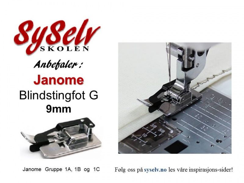 Janome Blindstingfot G 9mm
