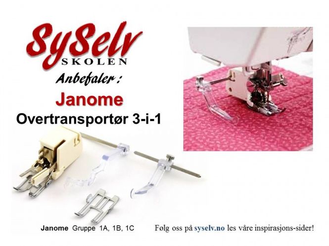Hovedbilde Janome Overtransportør 3 i 1 ...