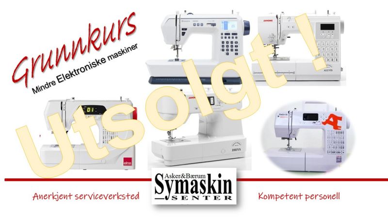 Grunnkurs   28 April 2026  Mindre elektroniske Symaskiner
